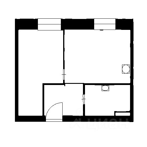 Планировка этой квартиры по данным Циан