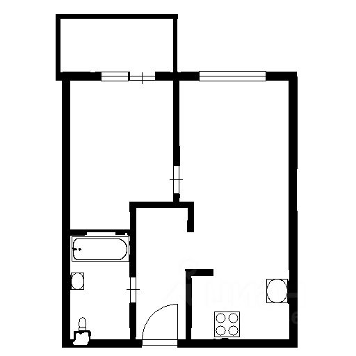 Планировка этой квартиры по данным Циан