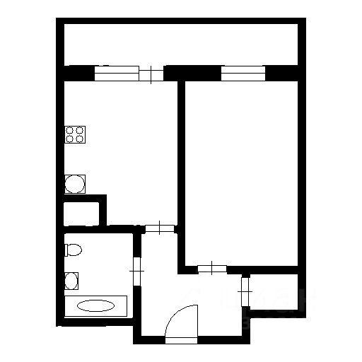 Планировка этой квартиры по данным Циан