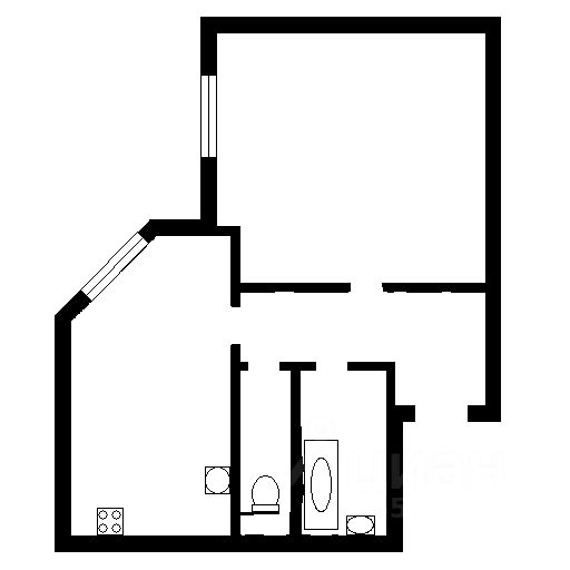 Планировка этой квартиры по данным Циан