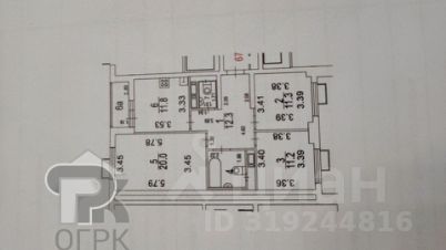 3-комн.кв., 73 м², этаж 5