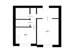 1-комн.кв., 36 м², этаж 4