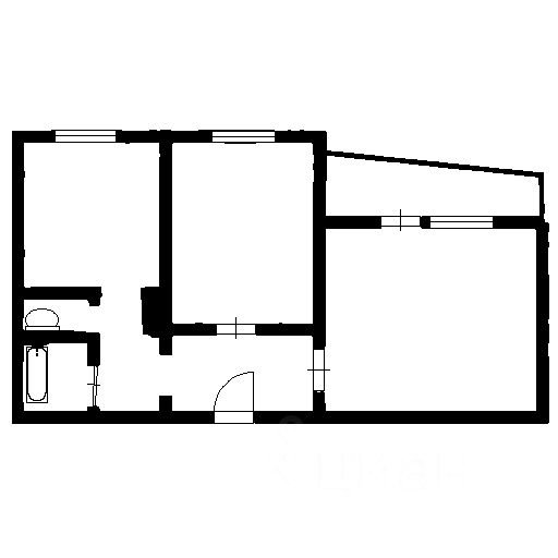 Планировка этой квартиры по данным Циан