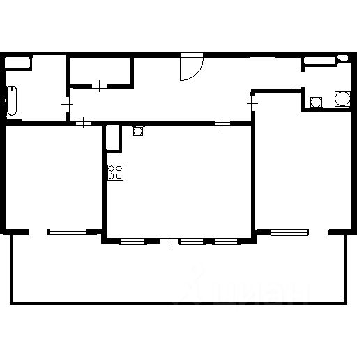 Планировка этой квартиры по данным Циан
