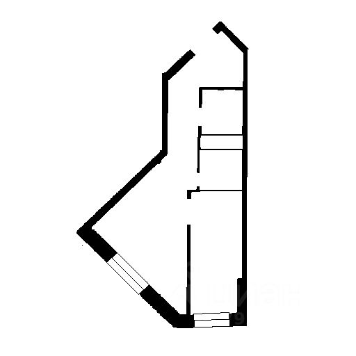 Планировка этой квартиры по данным Циан