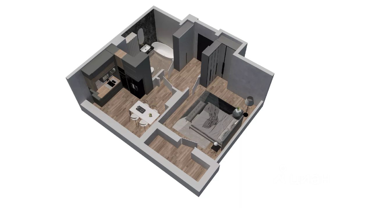 1-комн.кв., 32,4 м², 6/7 этаж