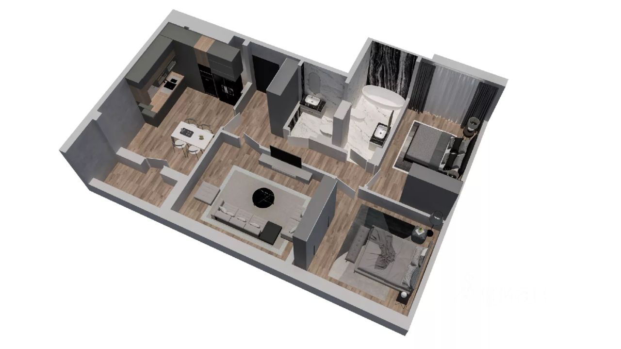 3-комн.кв., 71,6 м², 6/7 этаж