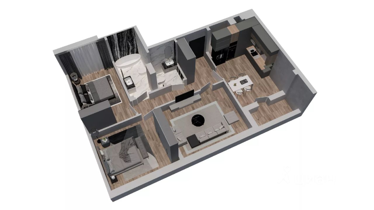 3-комн.кв., 71,3 м², 7/7 этаж