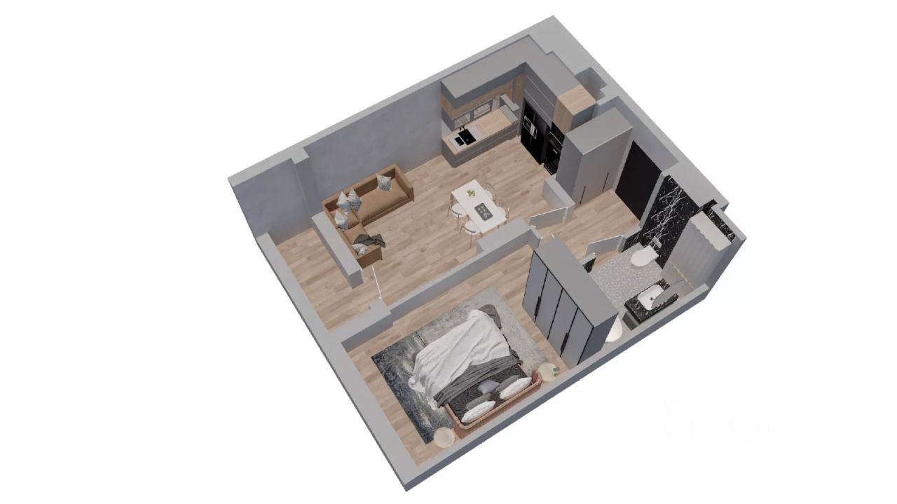 1-комн.кв., 39 м², 2/10 этаж