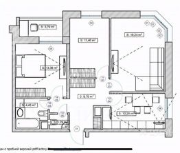 3-комн.кв., 71 м², этаж 2