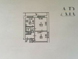 2-комн.кв., 38 м², этаж 4