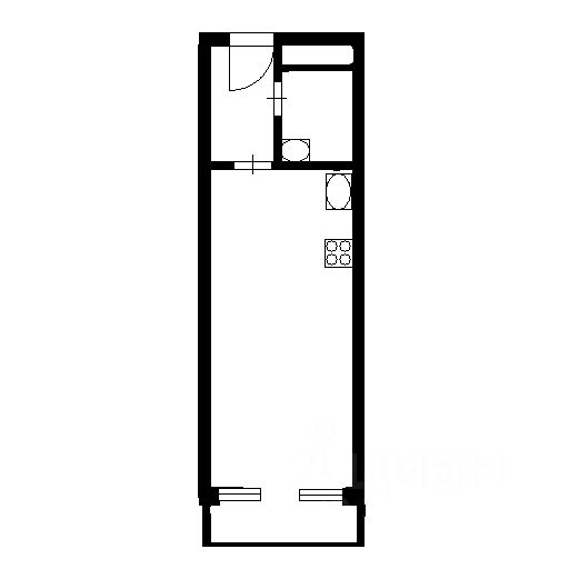 Планировка этой квартиры по данным Циан