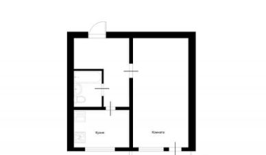 1-комн.кв., 39 м², этаж 1