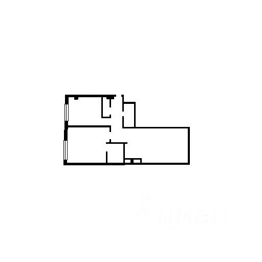 Планировка этой квартиры по данным Циан
