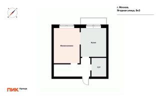 1-комн.кв., 39 м², этаж 10
