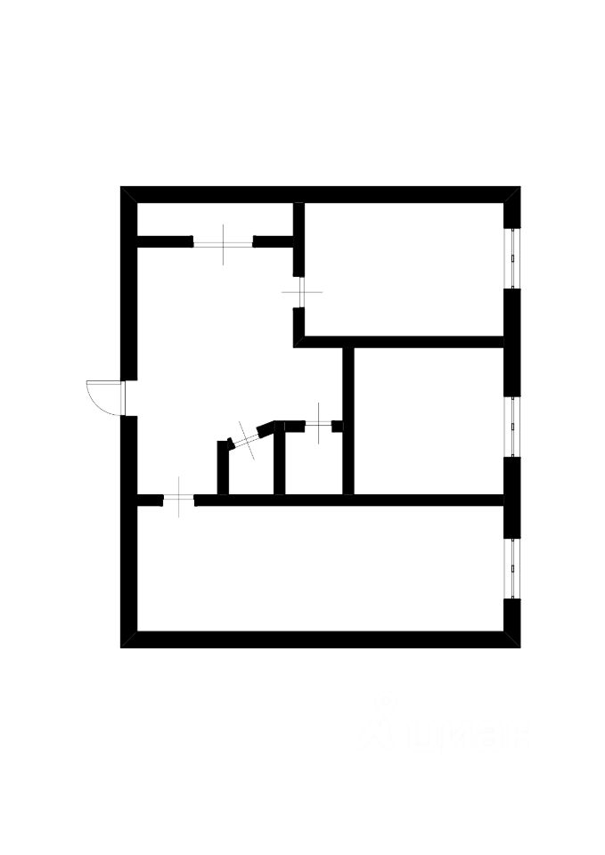 Планировка этой квартиры по данным Циан