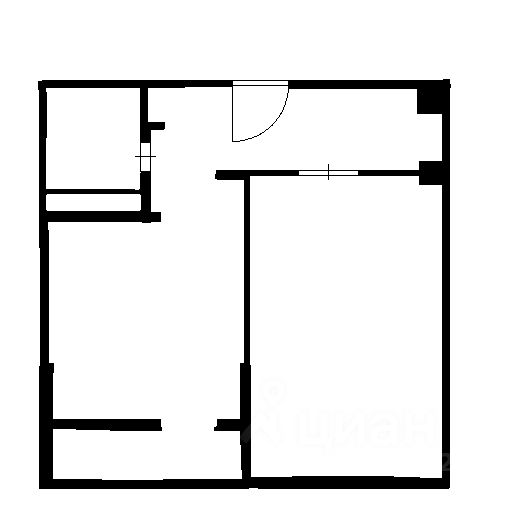 Планировка этой квартиры по данным Циан
