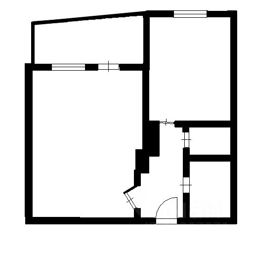 Планировка этой квартиры по данным Циан