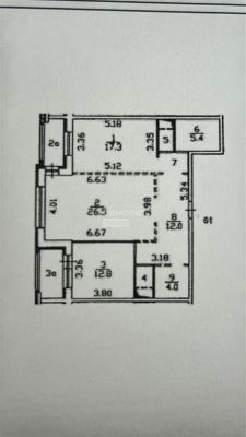 2-комн.кв., 83 м², этаж 4