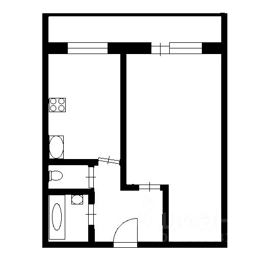 Планировка этой квартиры по данным Циан