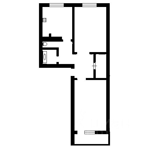 Планировка этой квартиры по данным Циан