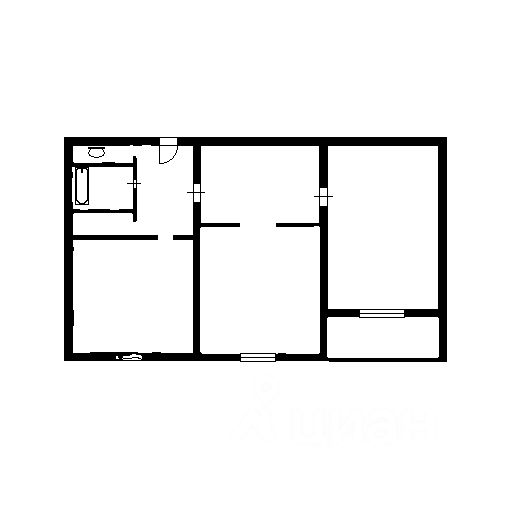 Планировка этой квартиры по данным Циан