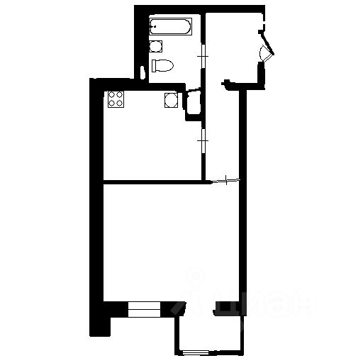 Планировка этой квартиры по данным Циан