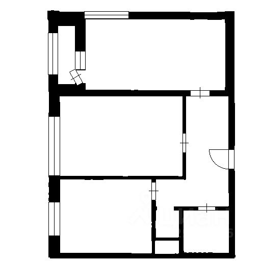 Планировка этой квартиры по данным Циан