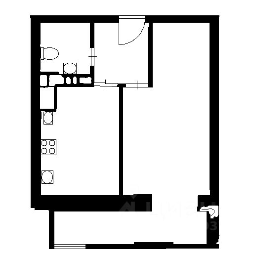 Планировка этой квартиры по данным Циан