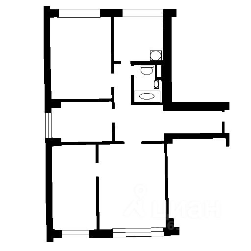Планировка этой квартиры по данным Циан