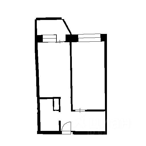 Планировка этой квартиры по данным Циан