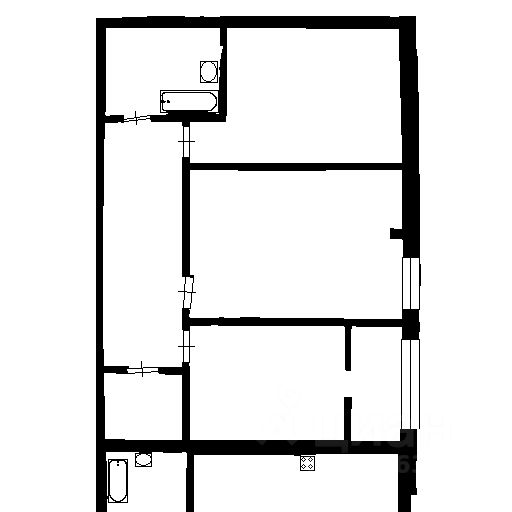 Планировка этой квартиры по данным Циан