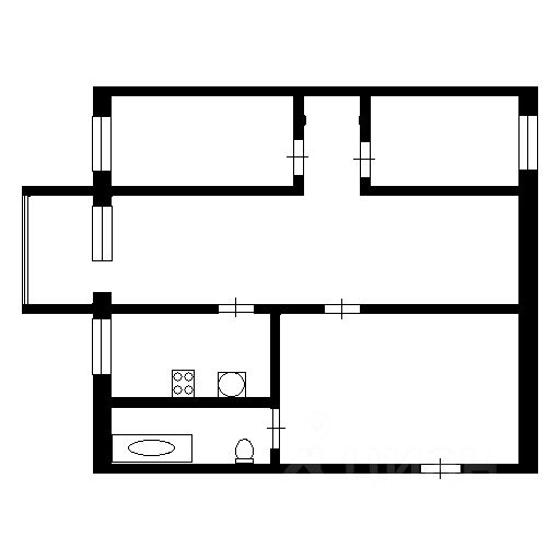 Планировка этой квартиры по данным Циан