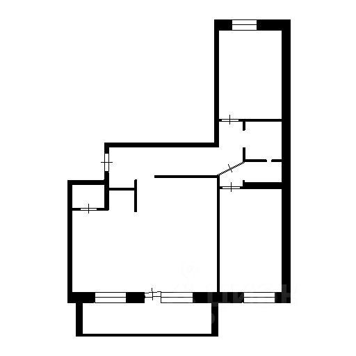 Планировка этой квартиры по данным Циан