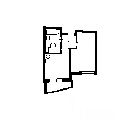 Планировка этой квартиры по данным Циан