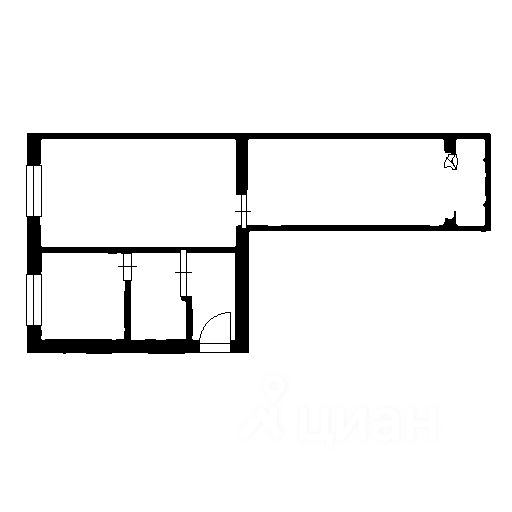 Планировка этой квартиры по данным Циан