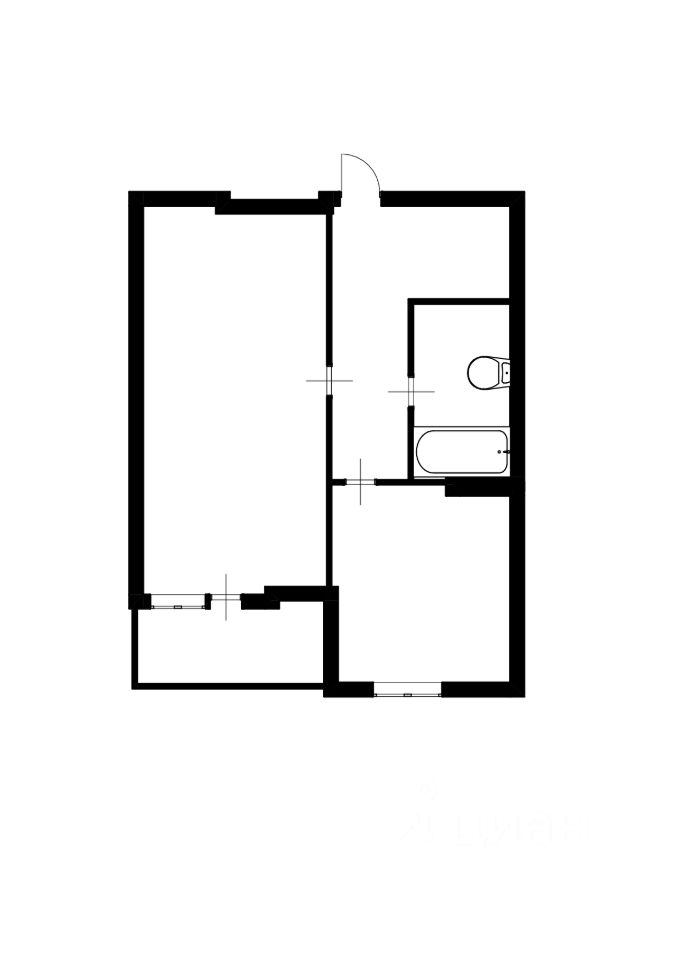 Планировка этой квартиры по данным Циан