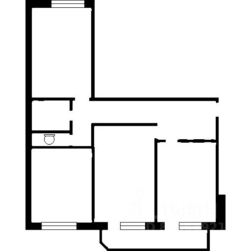 Планировка этой квартиры по данным Циан