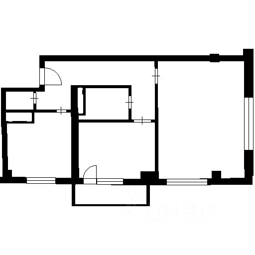 Планировка этой квартиры по данным Циан