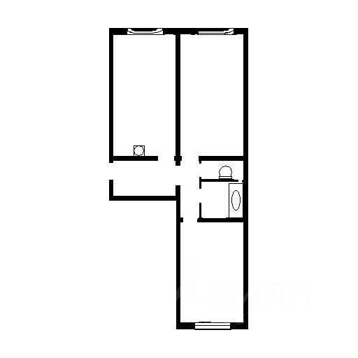 Планировка этой квартиры по данным Циан