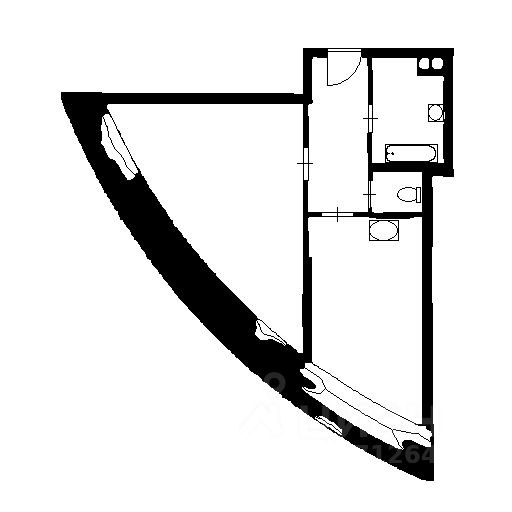 Планировка этой квартиры по данным Циан