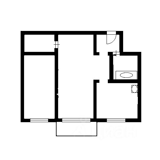 Планировка этой квартиры по данным Циан