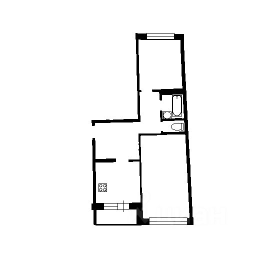 Планировка этой квартиры по данным Циан