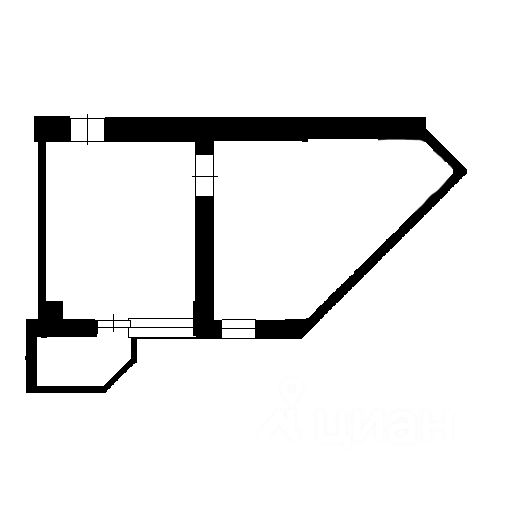 Планировка этой квартиры по данным Циан