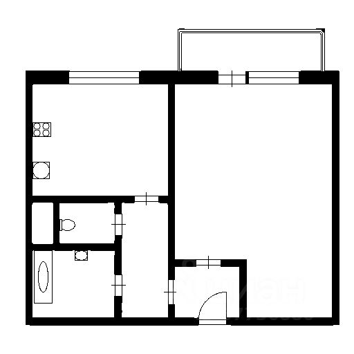 Планировка этой квартиры по данным Циан