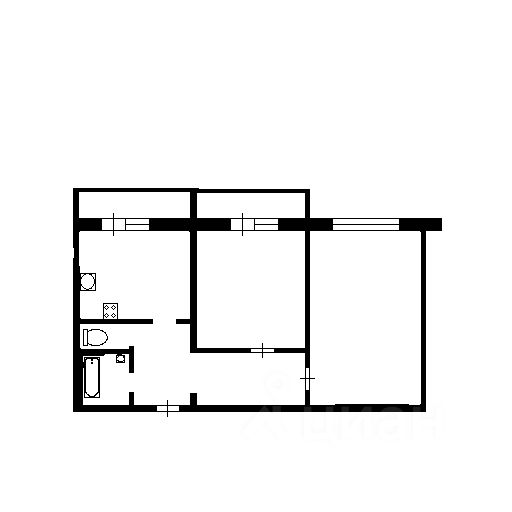 Планировка этой квартиры по данным Циан