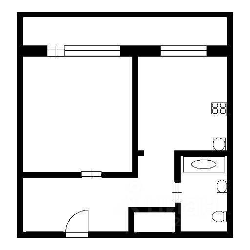 Планировка этой квартиры по данным Циан