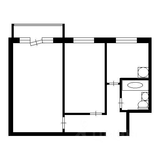 Планировка этой квартиры по данным Циан