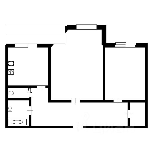 Планировка этой квартиры по данным Циан