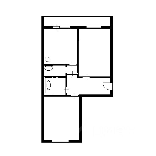 Планировка этой квартиры по данным Циан